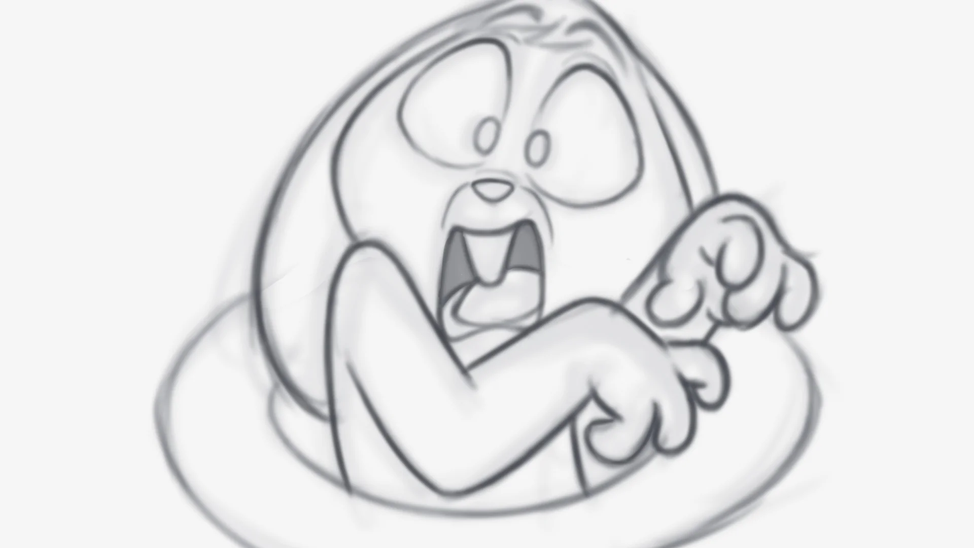 A frightened close-up
